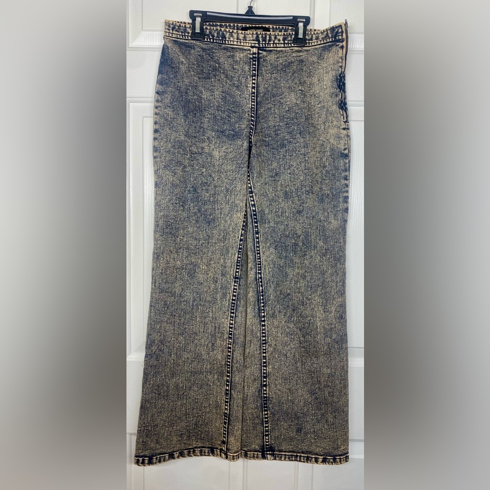 Rachel Comey Mullins Pant Denim in Peach Acid Wash Size 9 Wide Leg